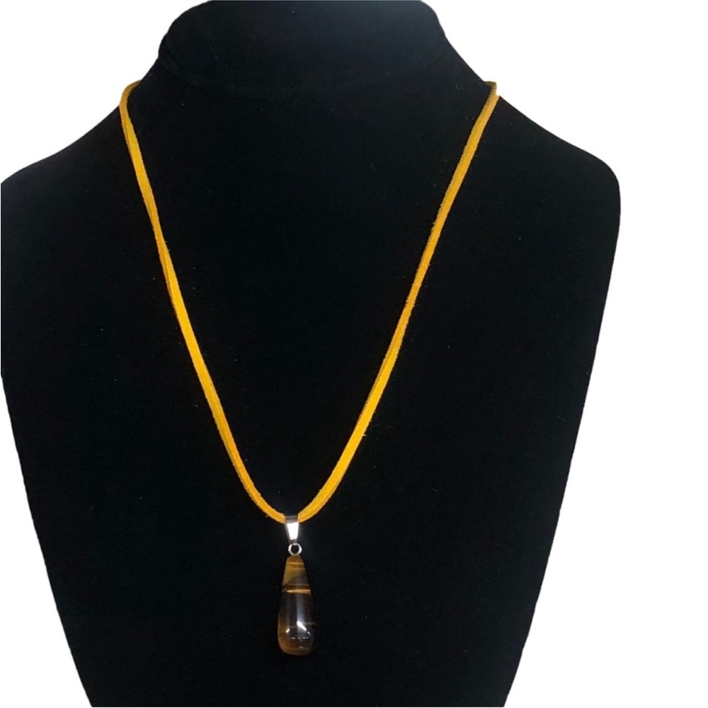 UNBRANDED NATURAL Tigers Eye STONE Teardrop
PENDANT Necklace - Picture 2 of 10